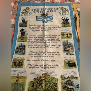 New Glen Appin "The Story Of Scotland" Tea Towel Made in UK Scottish